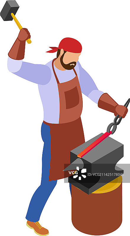 铁匠工匠2.5D作品图片素材