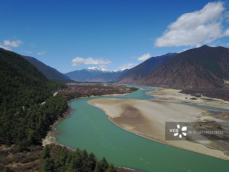 林芝桃花节 南迦巴瓦峰 雅鲁藏布江 巴松措图片素材