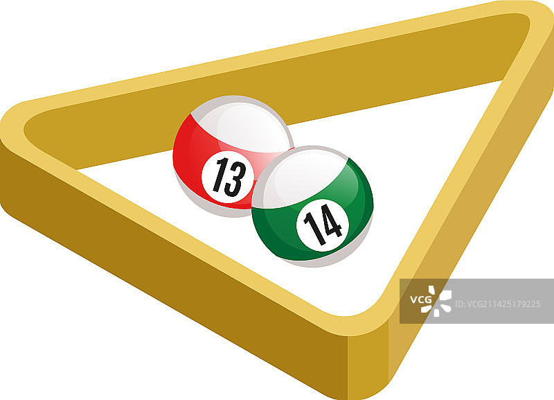 台球三角球组合图片素材