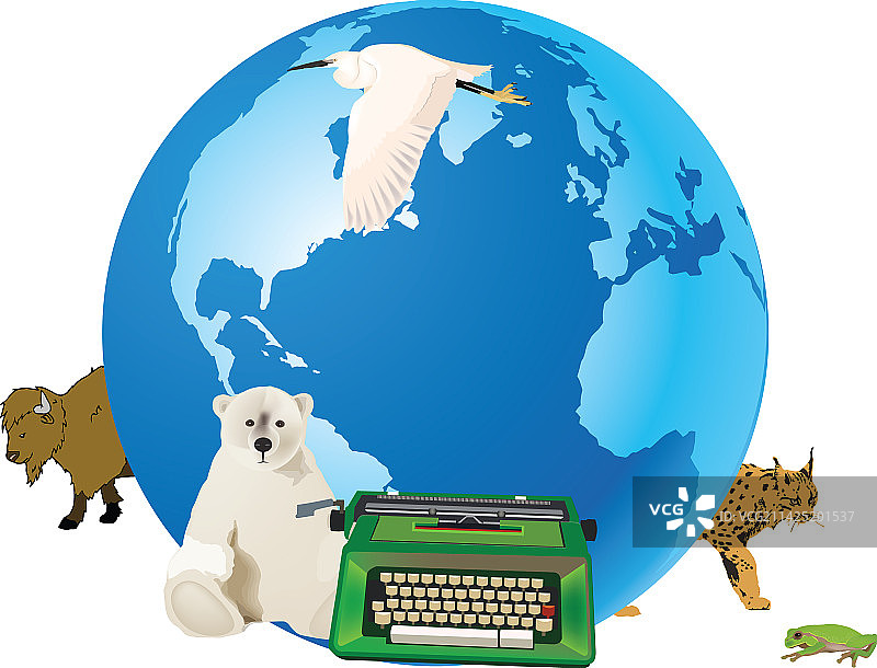 野生动物写作机器图片素材