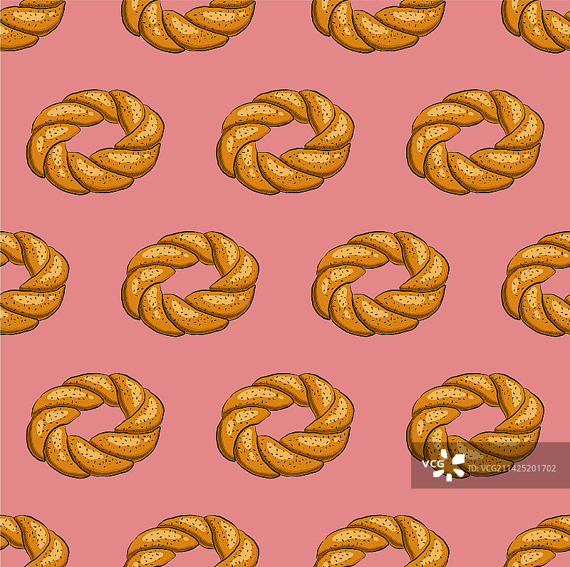 粉色土耳其美食无缝背景图片素材