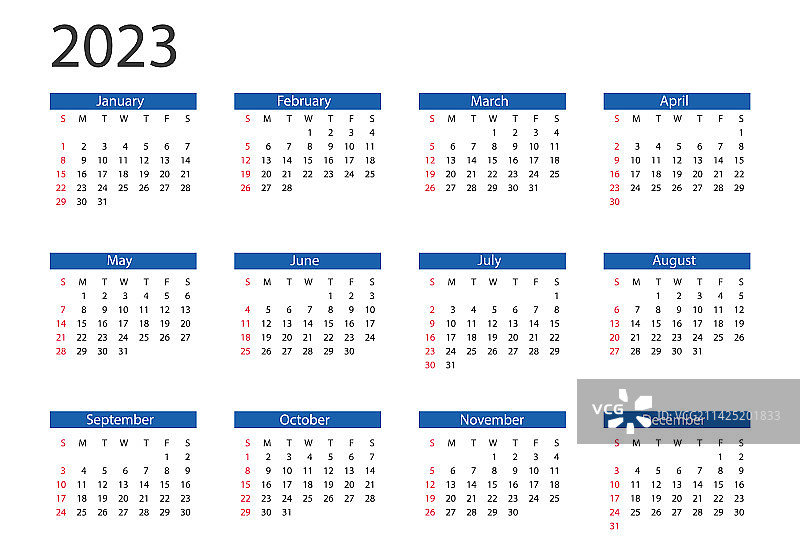 2023年日历周历图片素材