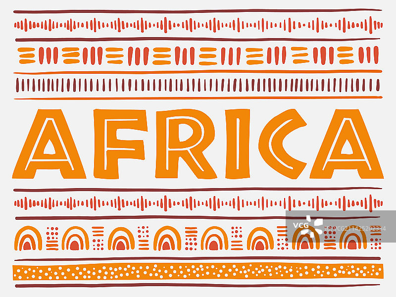 非洲概念风格化的非洲图案图片素材