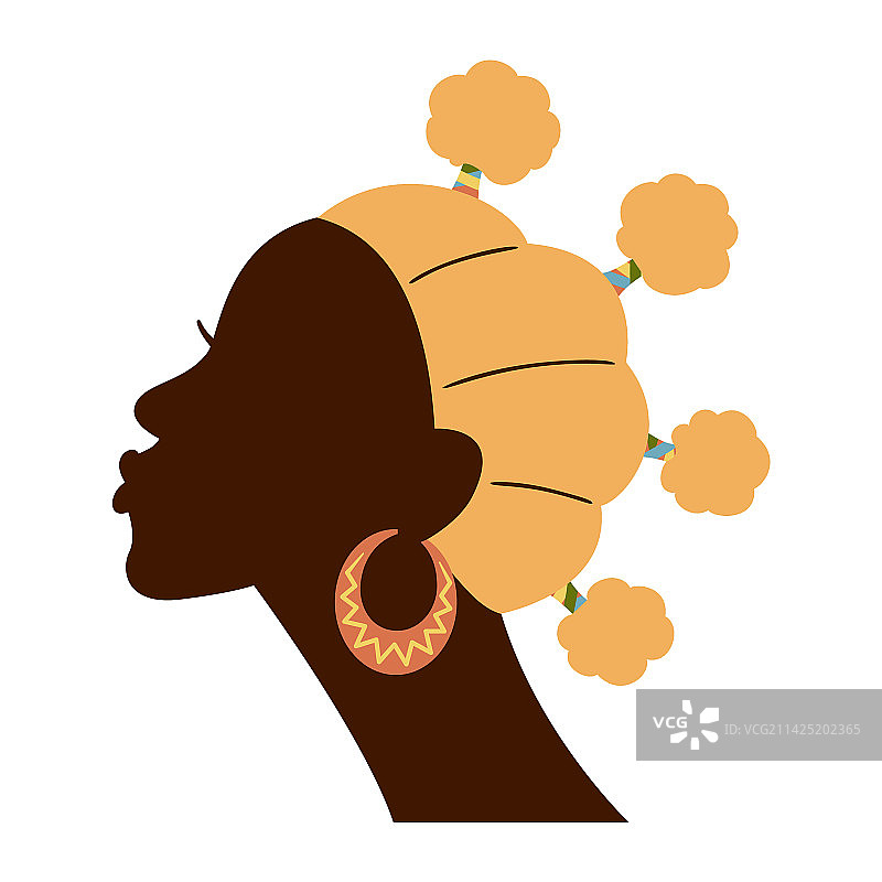 轮廓鲜明的漂亮的非洲女人图片素材