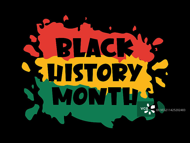 黑人历史月手绘文字设计图片素材