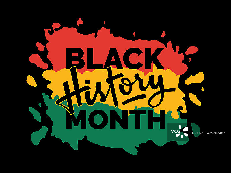 黑人历史月手绘文字设计图片素材
