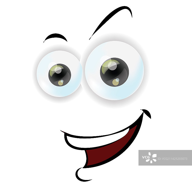 具有各种情绪的抽象漫画面孔图片素材