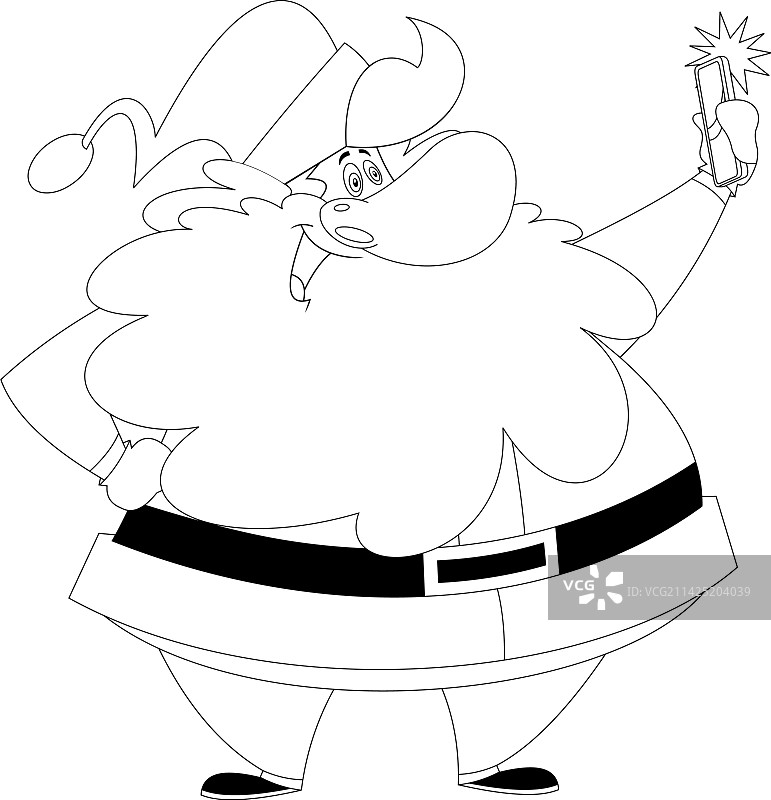 快乐的圣诞老人卡通形象图片素材