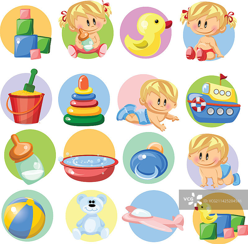男婴护理用品套装图片素材
