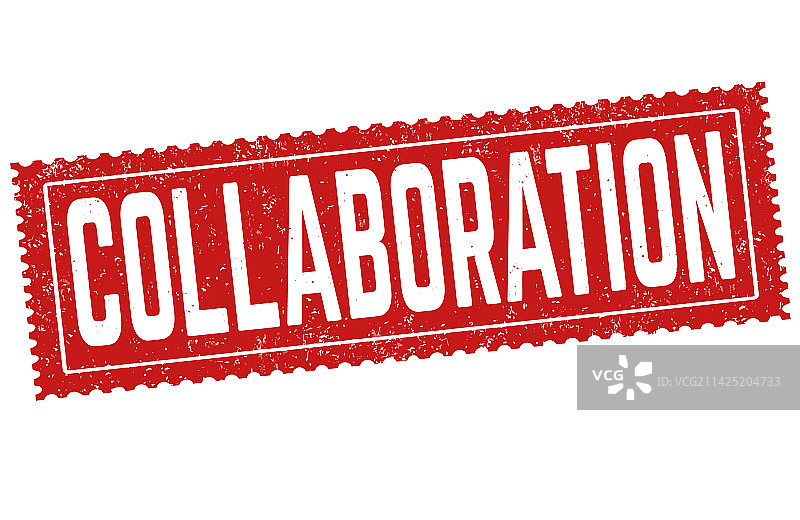 合作Grunge橡胶印章图片素材