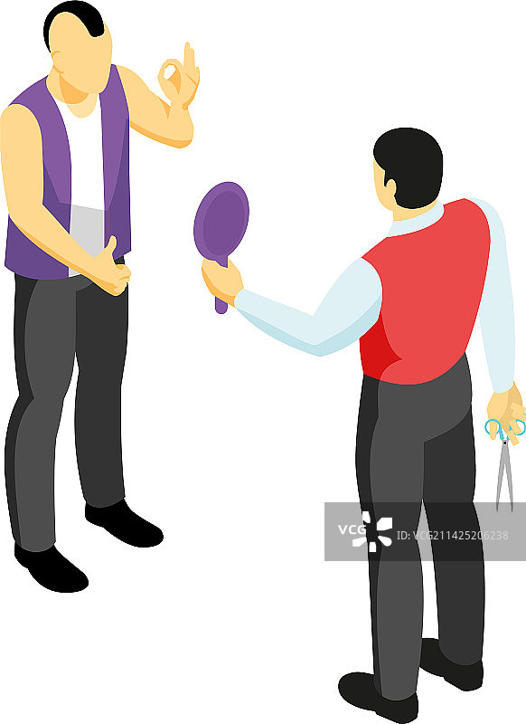 理发师与顾客图片素材