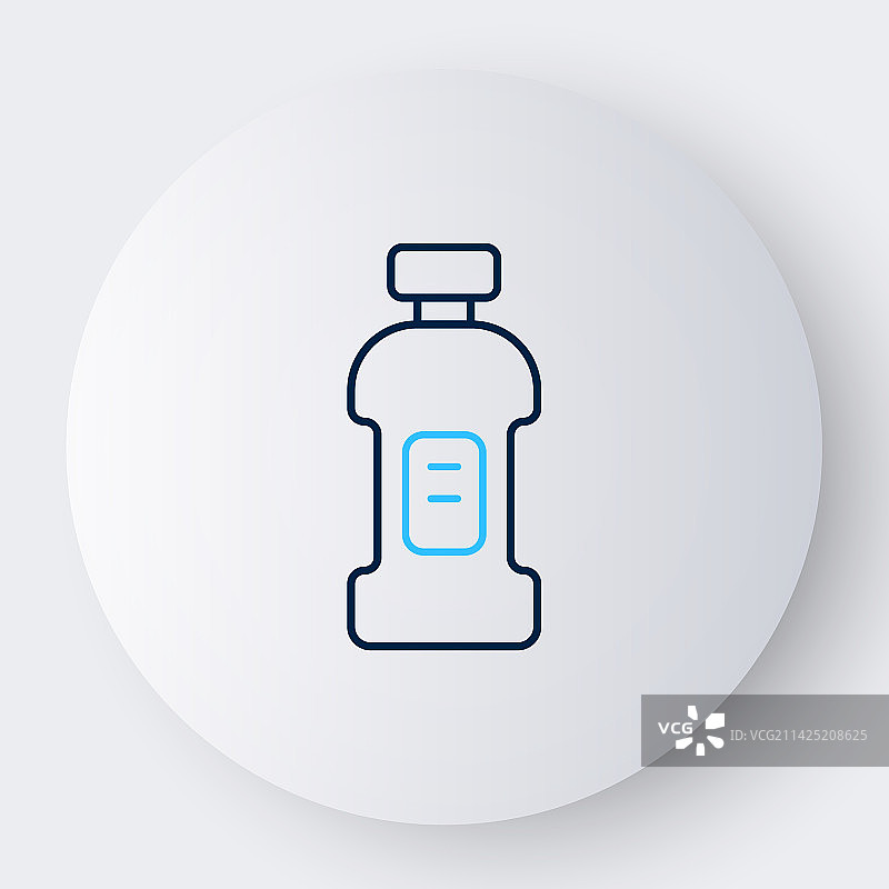 洗衣液漂白剂塑料瓶线条图标图片素材
