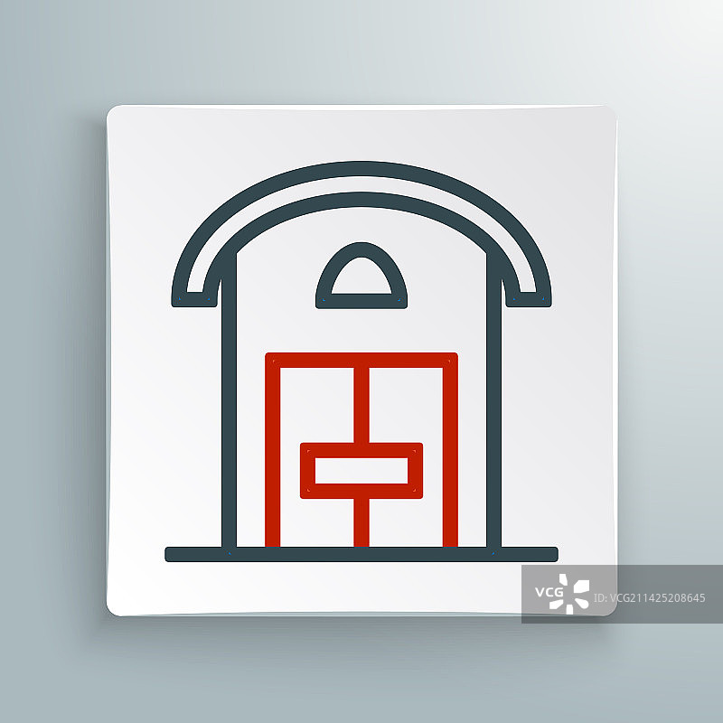 白色背景上的农舍图标图片素材