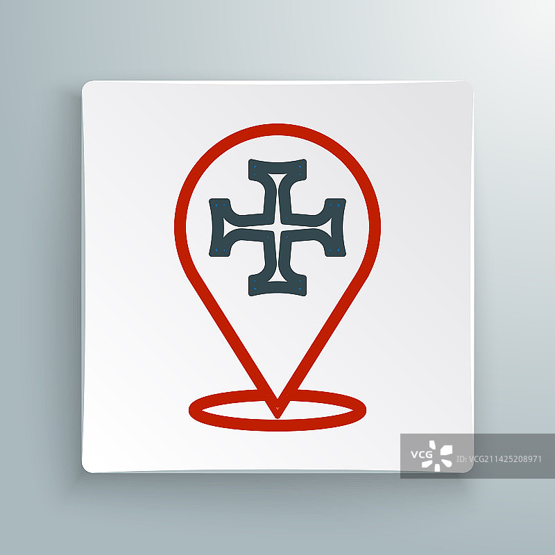 线条十字军图标图片素材