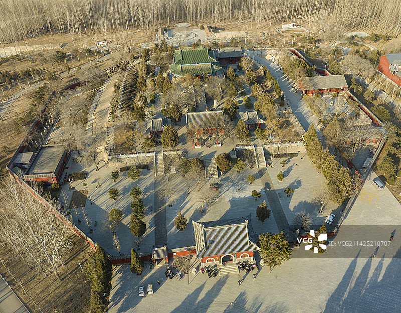 新乐市伏羲台航拍图片图片素材