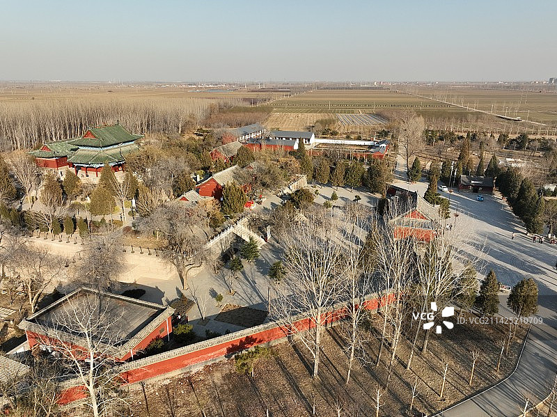 新乐市伏羲台航拍图片图片素材