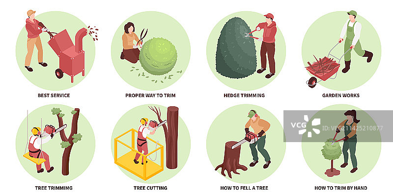 园丁工作场景合集图片素材