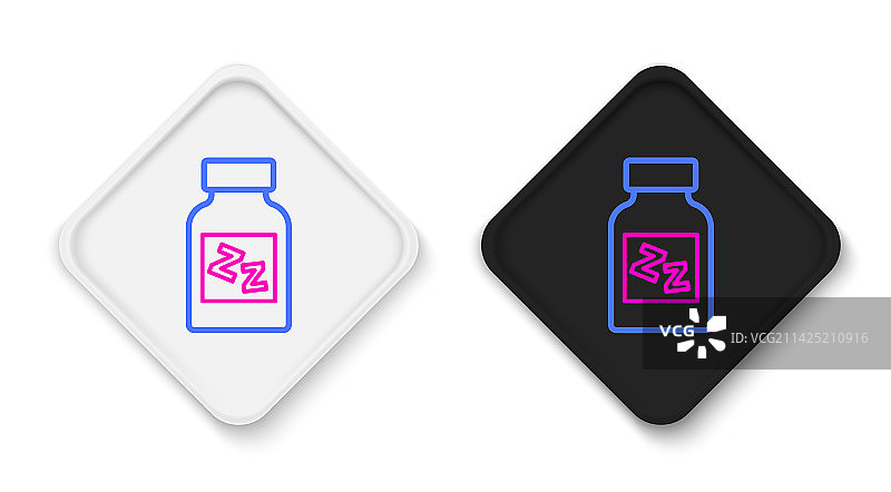 白色背景上的安眠药线条图标图片素材