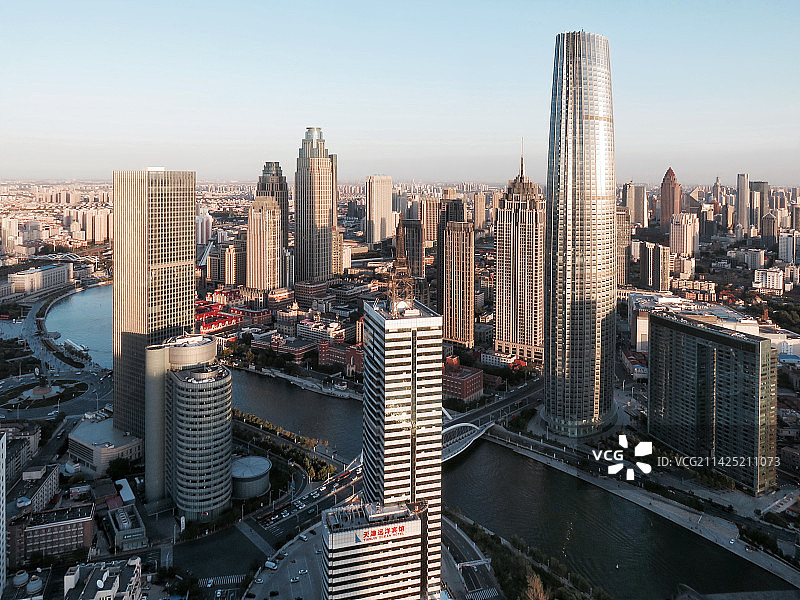 天津市海河风景线建筑群图片素材