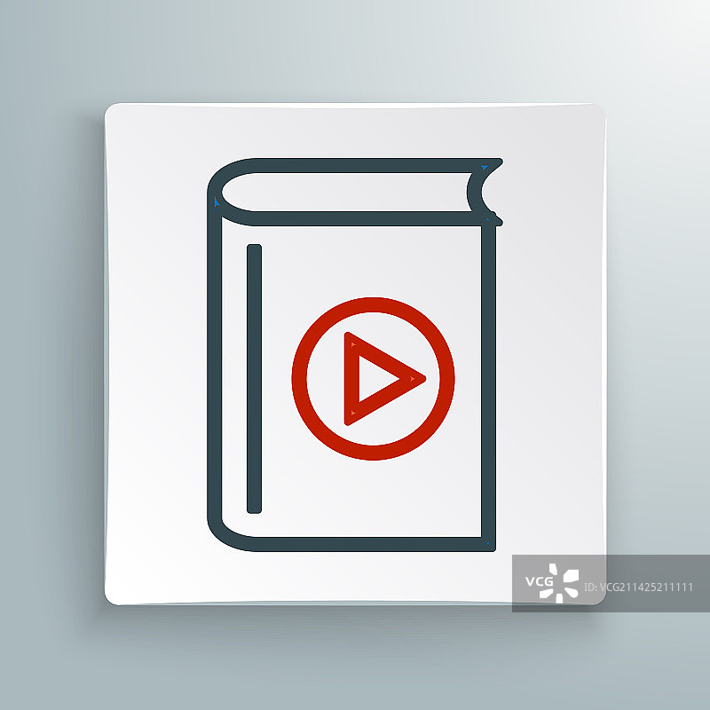 白色背景音频书籍图标线条图片素材