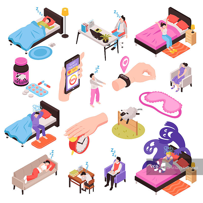 健康睡眠套装图片素材