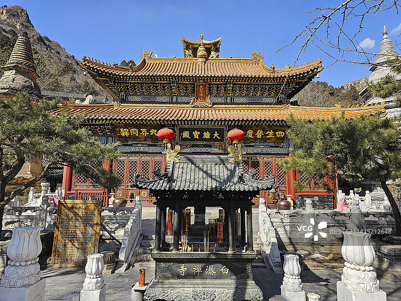 京西古刹白瀑寺寺庙建筑图片素材