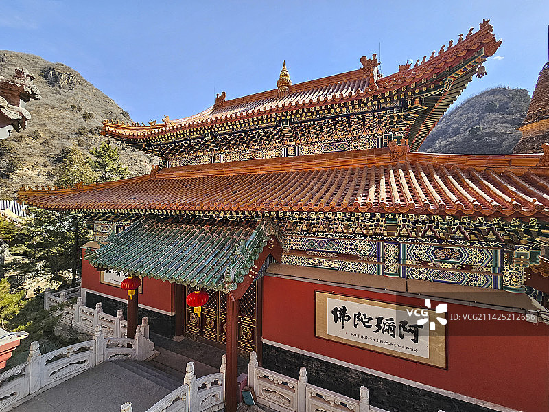 京西古刹白瀑寺寺庙建筑图片素材