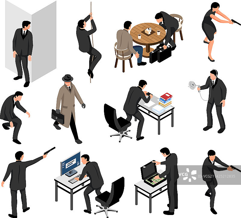 2.5D间谍装备图片素材