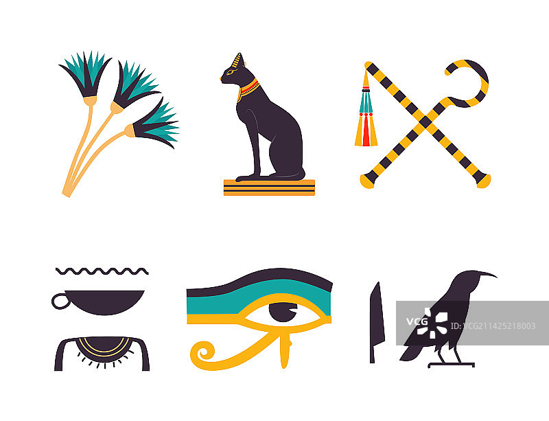 古埃及黑色猫眼符号图片素材