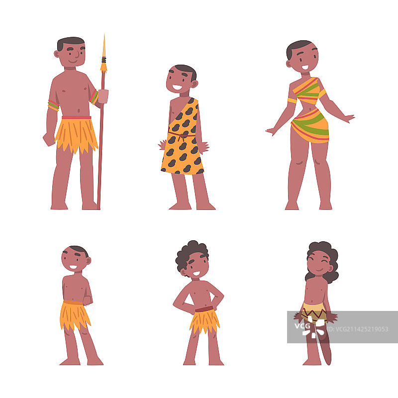 赤脚的非洲土著男女图片素材