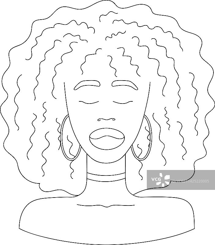 黑皮肤的非洲裔女孩图片素材