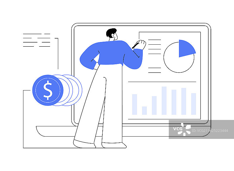 财务管理系统抽象概念图片素材