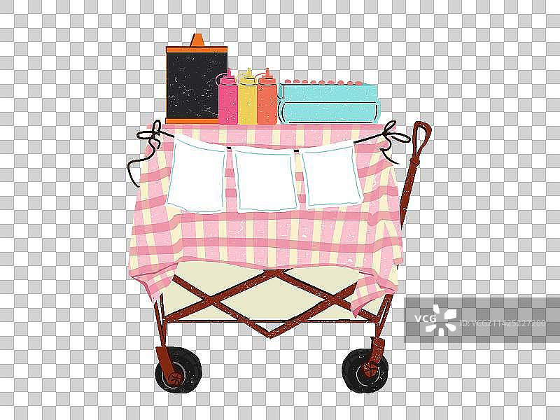 地摊经济春游放假旅游景区摆摊车图片素材