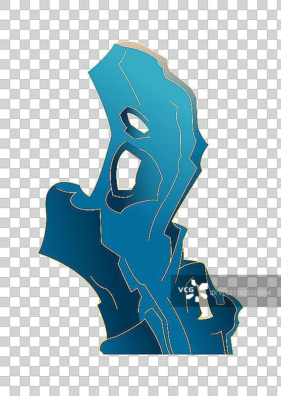 国风山石假山元素插画图片素材