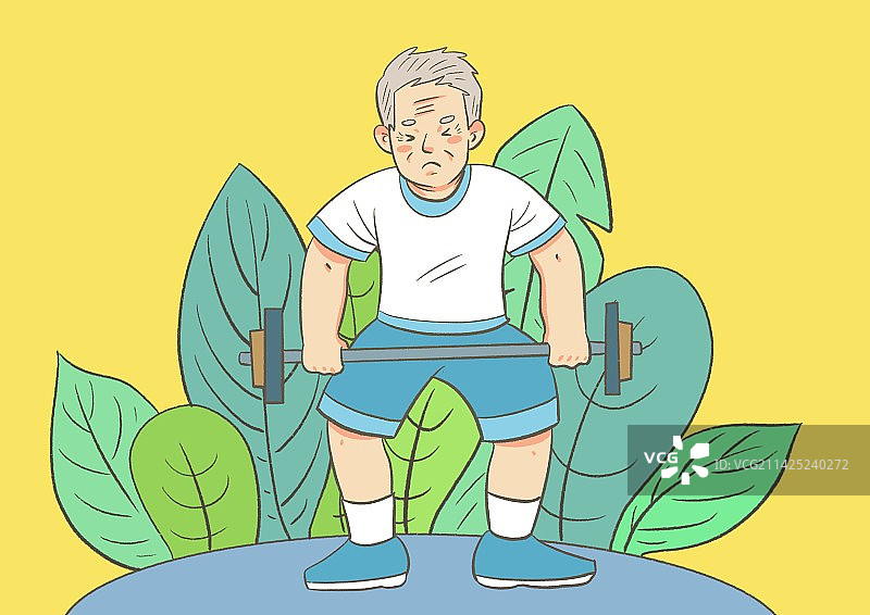 快乐老人爱运动图片素材