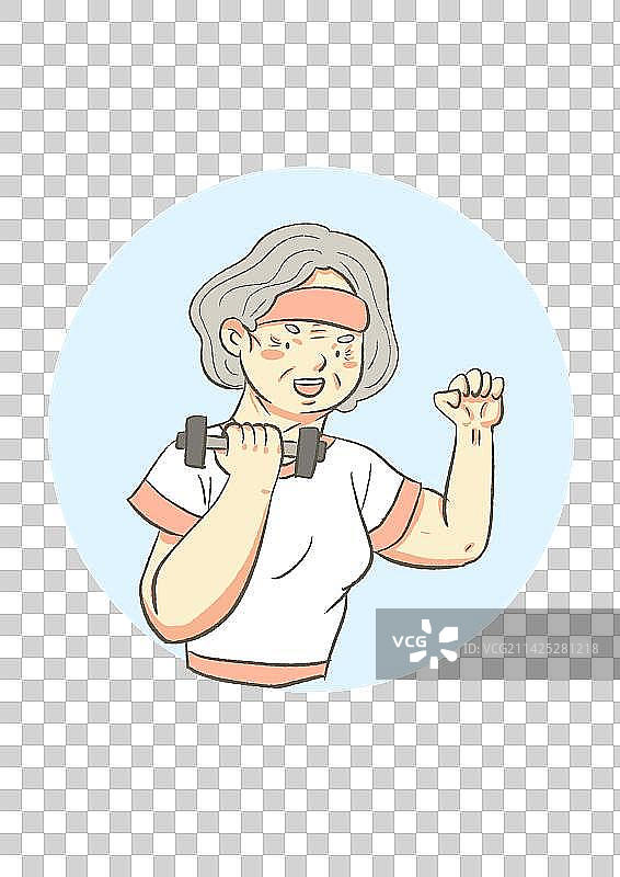 快乐老人爱锻炼图片素材