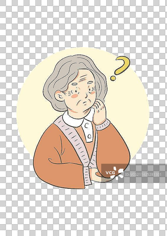 疑惑不解的老年人图片素材