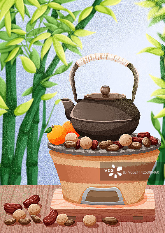 围炉煮茶图片素材