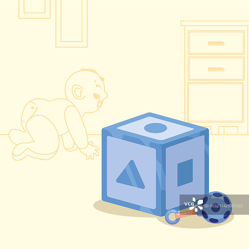 玩玩具的男婴图片素材