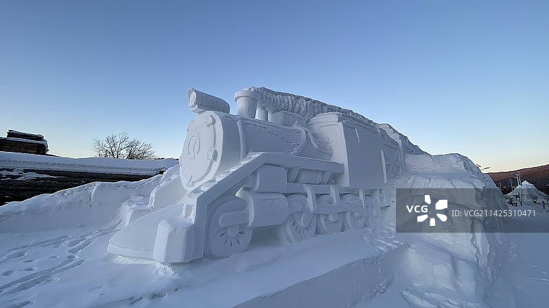 冰天雪地里的吉林图片素材