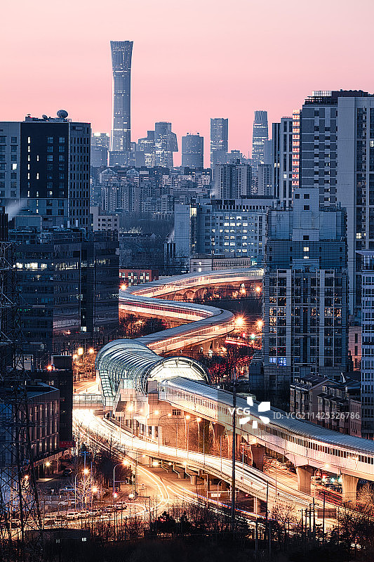 北京国贸CBD立水桥南城市天际线图片素材