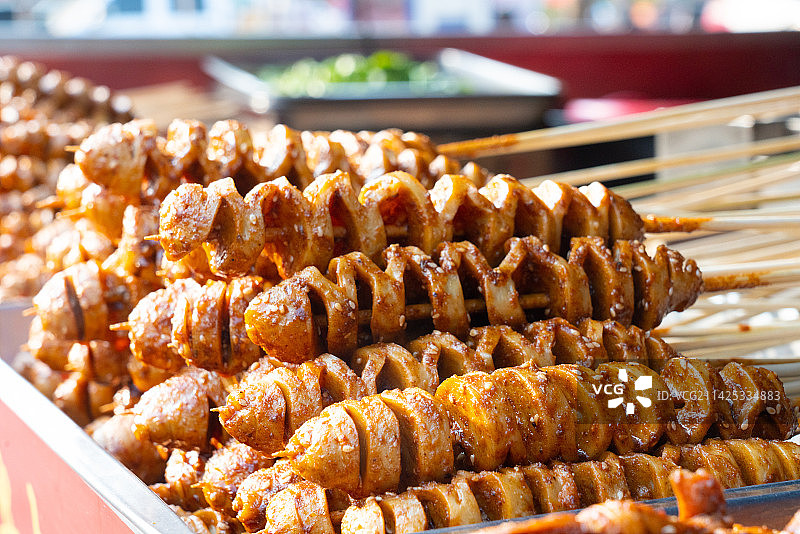 面筋烤串图片素材