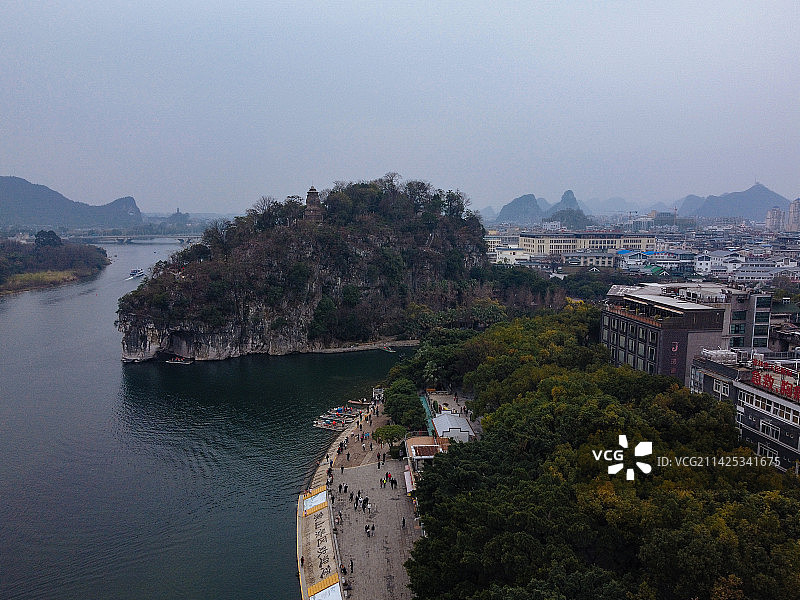 桂林 象鼻山 象山区 漓江 象道 日月双塔 两江四湖 榕湖图片素材