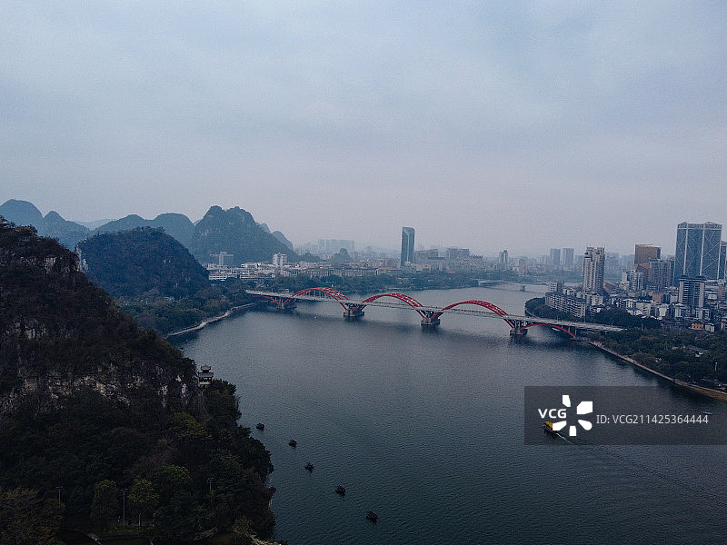 柳州 文慧桥 柳州文庙 国泰大厦 观瀑广场 登台亭 文昌塔图片素材