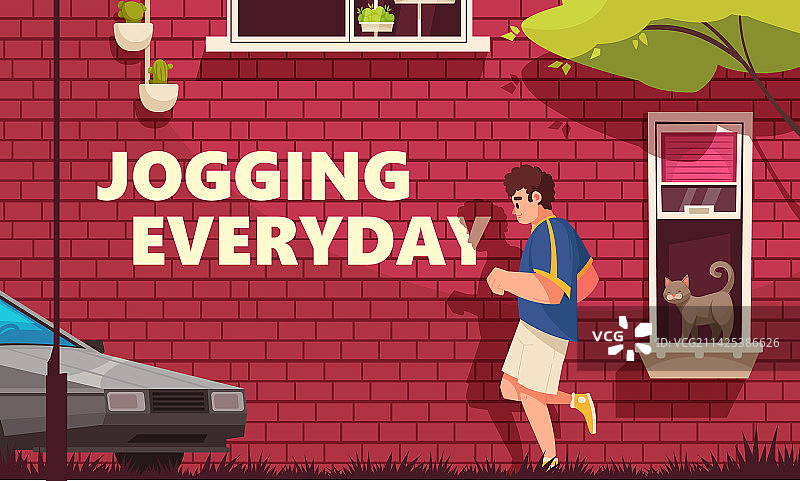 城市跑步概念图片素材
