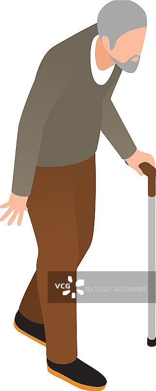 老人散步场景图片素材