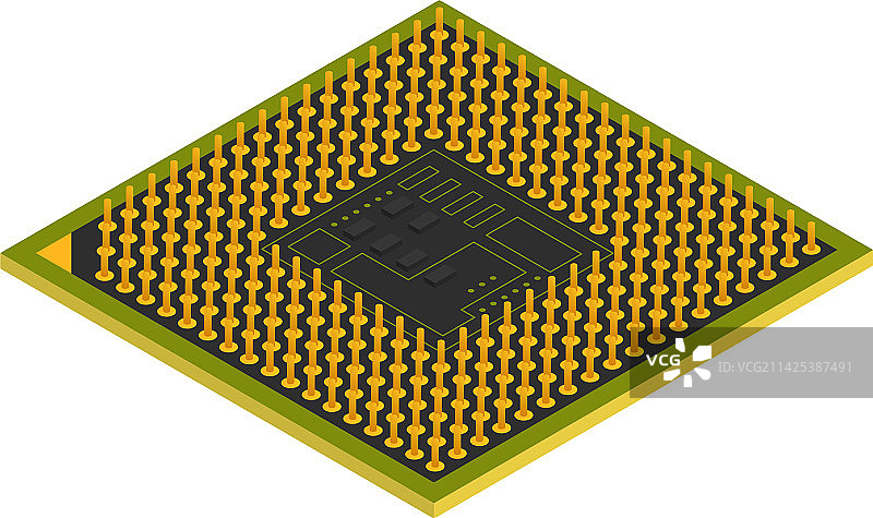 半导体芯片插座组成图片素材