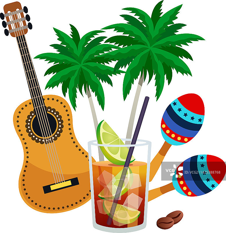 古巴旅游刻板印象组合图片素材