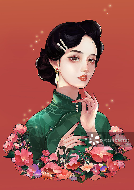 国风/旗袍女性图片素材