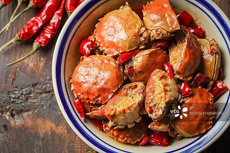 传统美食香辣蟹图片素材